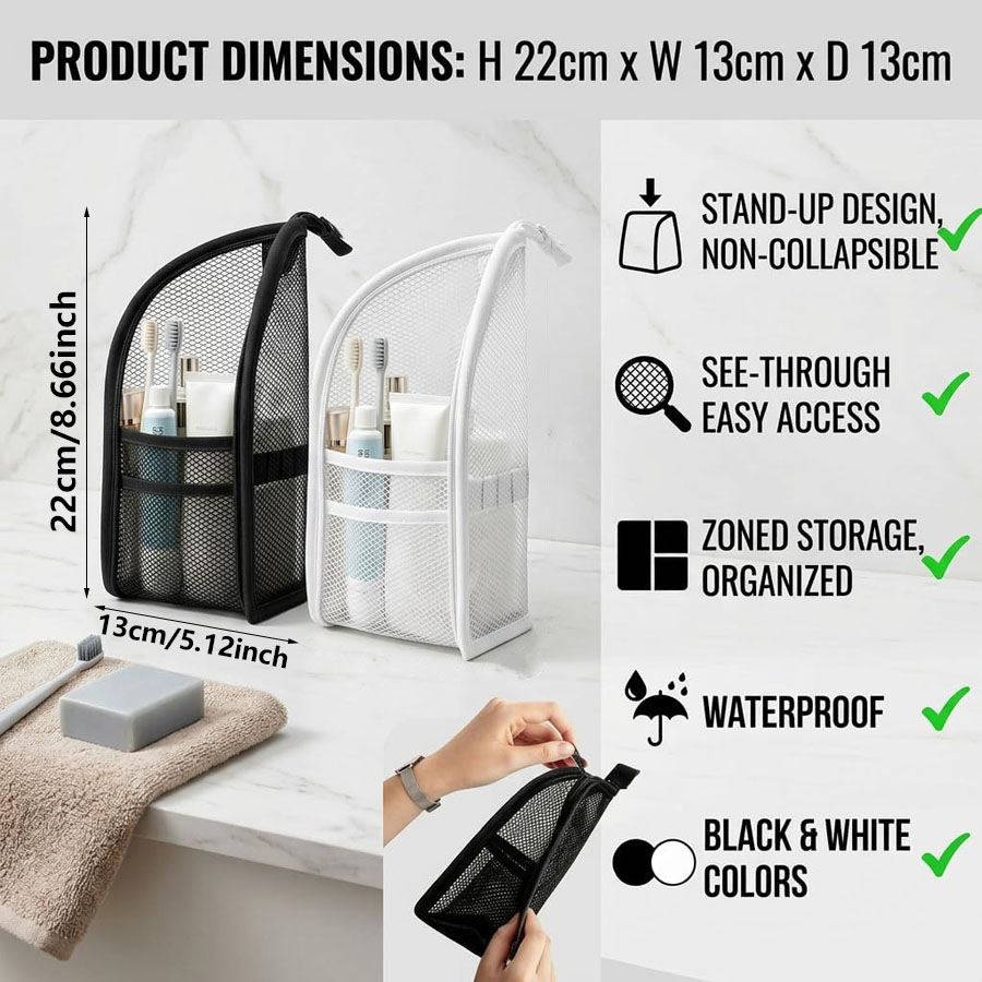 1 szt. Przenośna siatkowa kosm – Travel Accessories Organizer Bag recenzja i cena